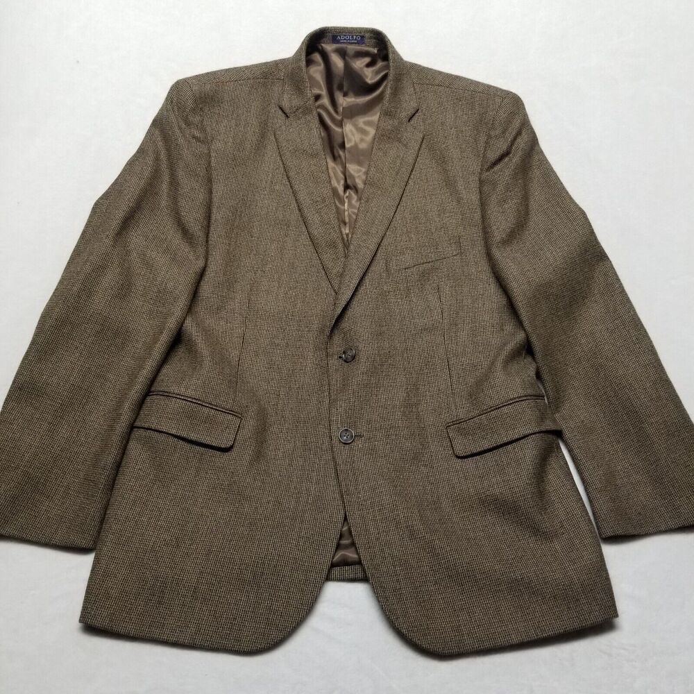 Adolfo Tan Sport Coat Blazer